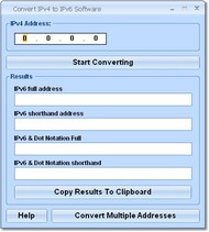 Convert IPv4 to IPv6 Software screenshot